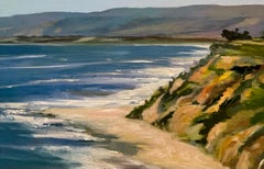 Santa Barbara California seascape titled Above Hendreys Beach