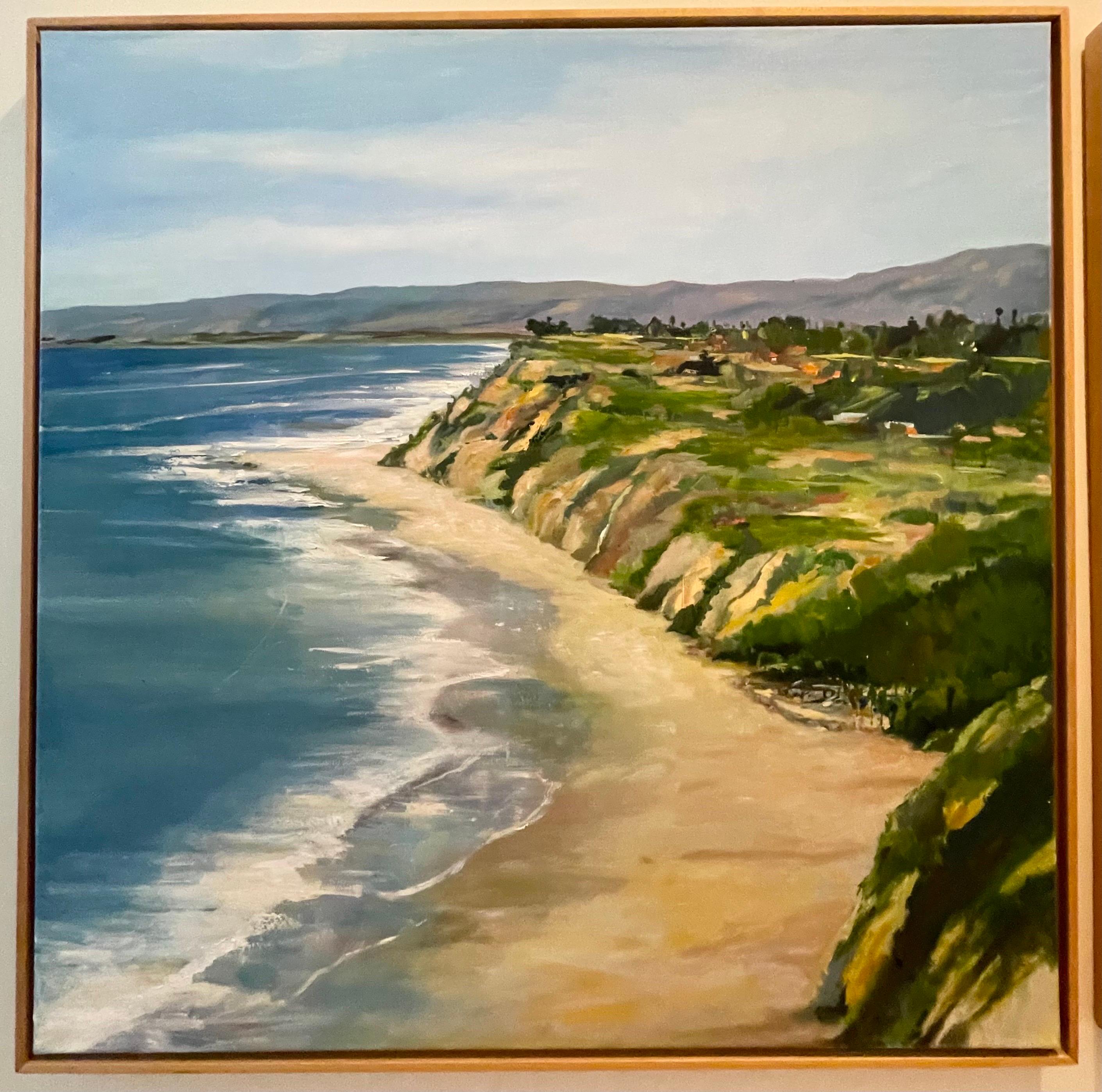Michele Zuzalek Landscape Painting - Santa Barbara California seascape titled Above Hendreys Beach