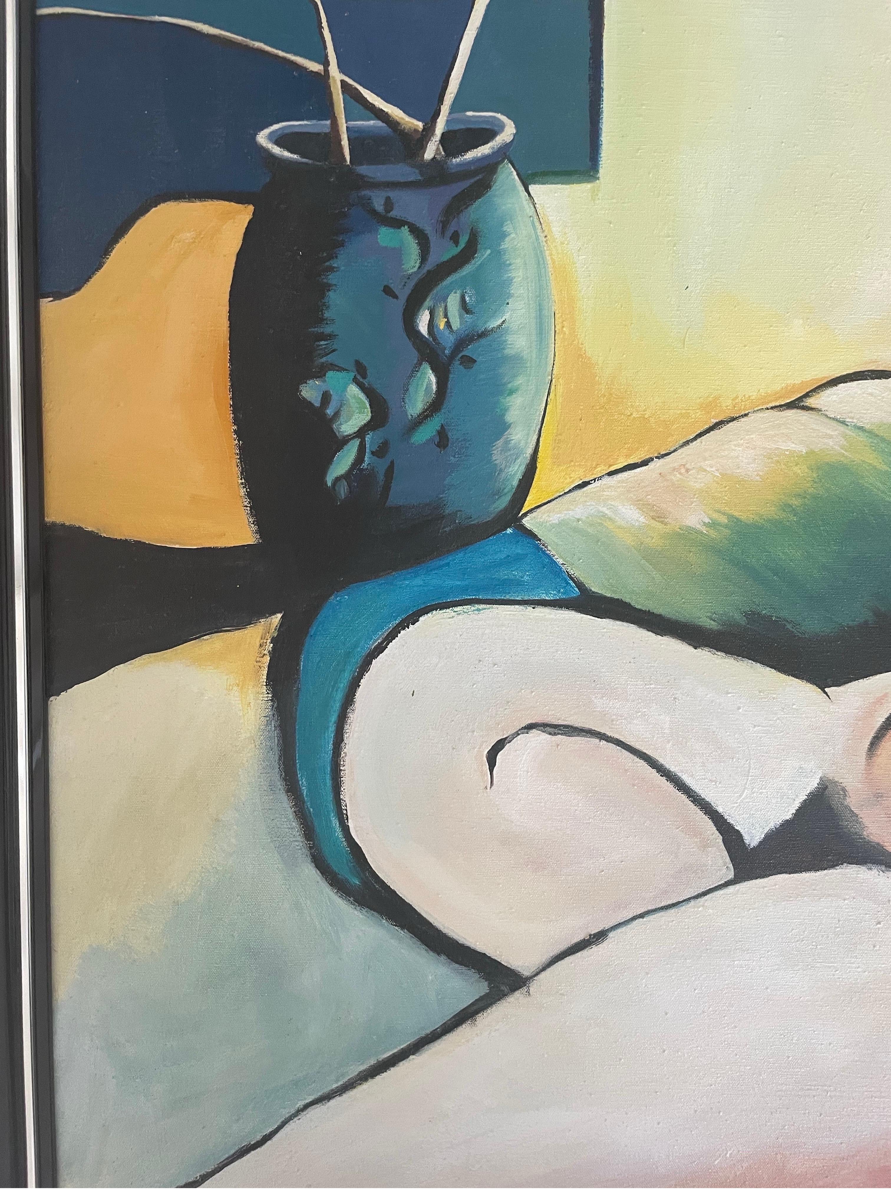 The Moderns Moderns est une peinture figurative moderne. - Moderne Painting par Michele Zuzalek