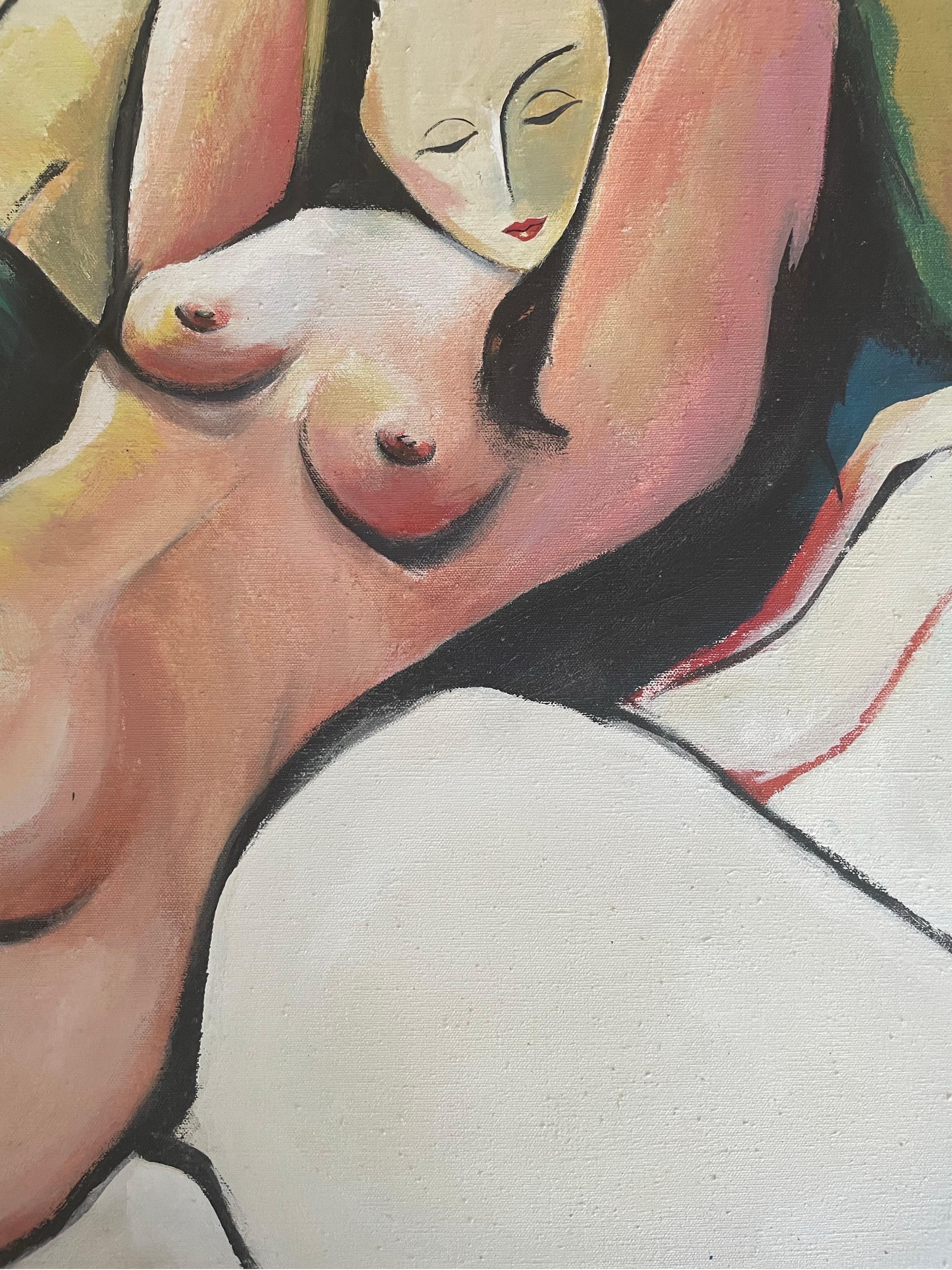 The Moderns Moderns est une peinture figurative moderne. en vente 1