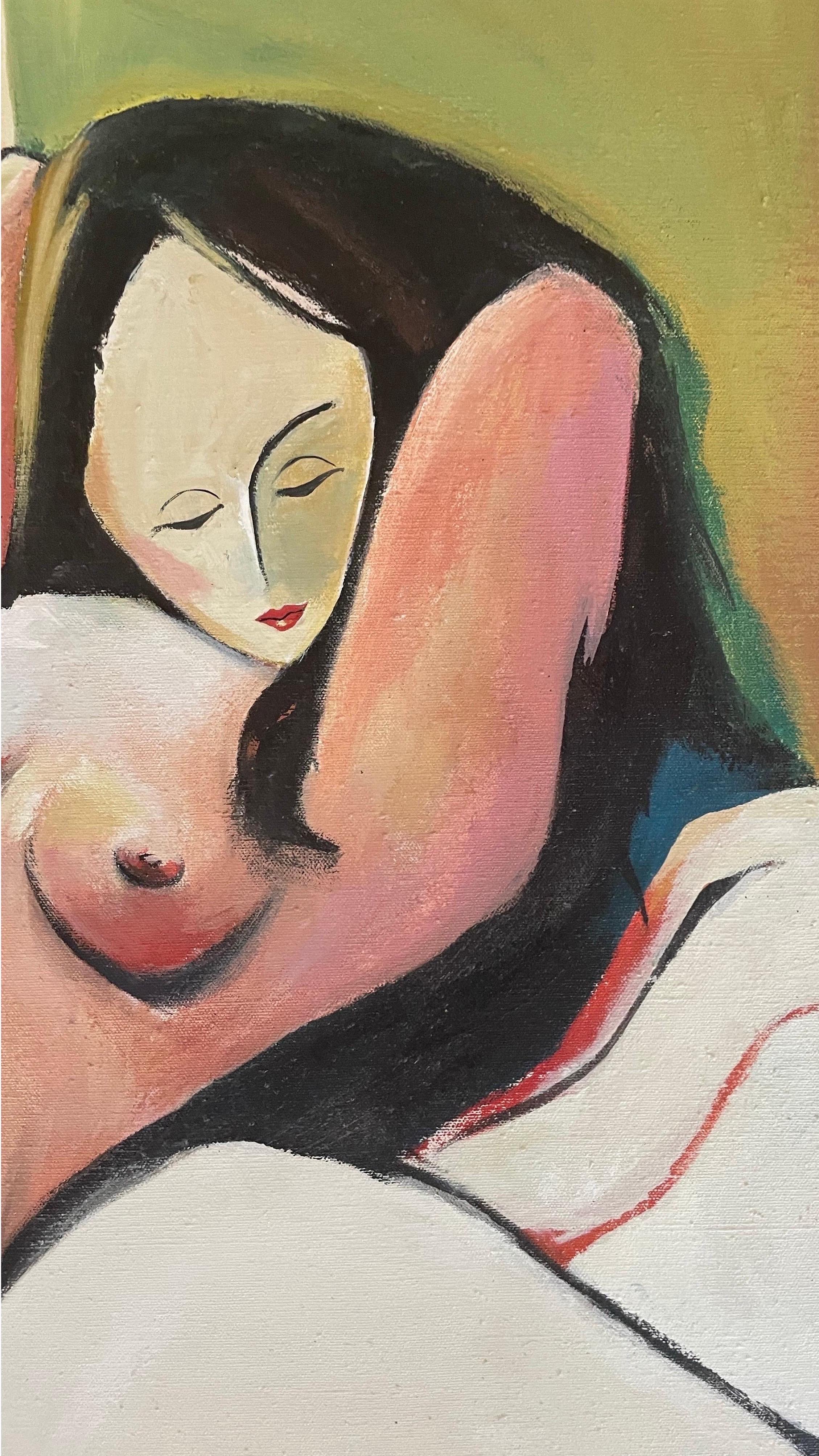 The Moderns Moderns est une peinture figurative moderne. en vente 2