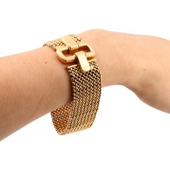 Bracelet rétro italien Micheletto 1950 en or jaune 18 carats