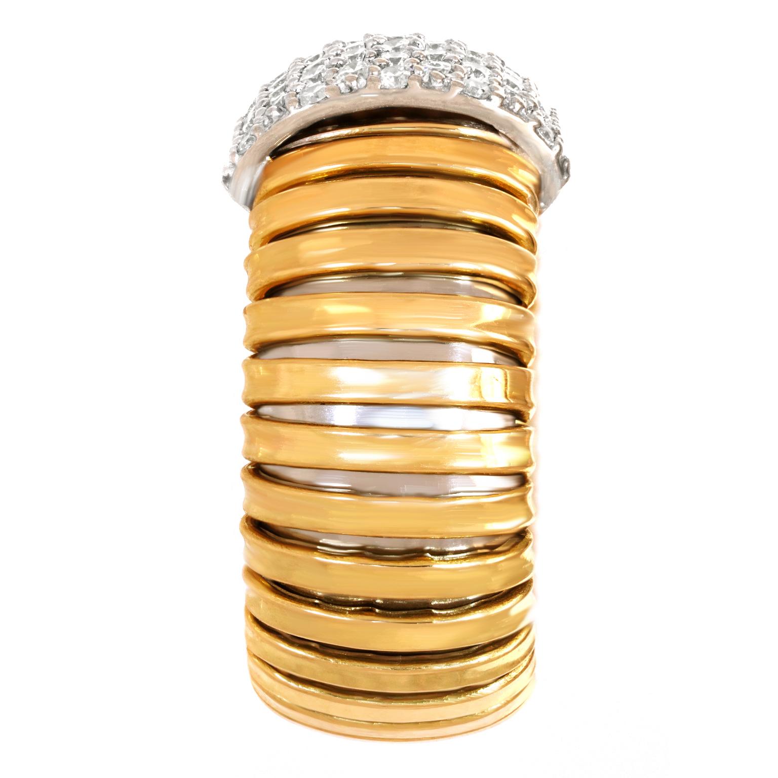 Micheletto Tubogas-Ring mit Diamanten 6