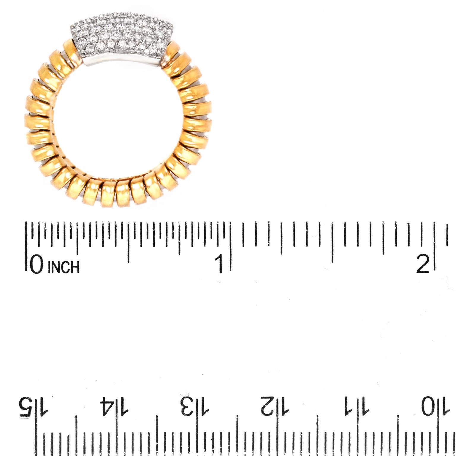 Micheletto Tubogas-Ring mit Diamanten 2