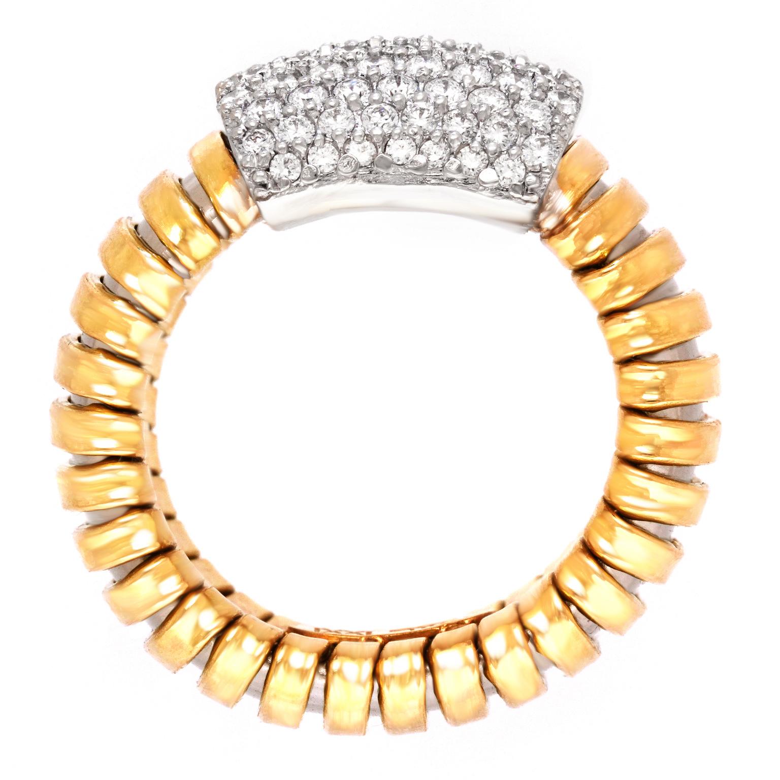 Micheletto Tubogas-Ring mit Diamanten 3