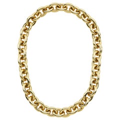 Micheletto, italienische Gliederhalskette und Armband-Kombination, Gold