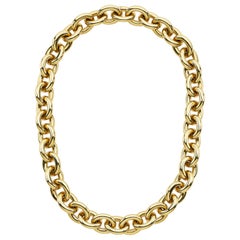 Micheletto Gold Italian Link Necklace and Bracelet Combination