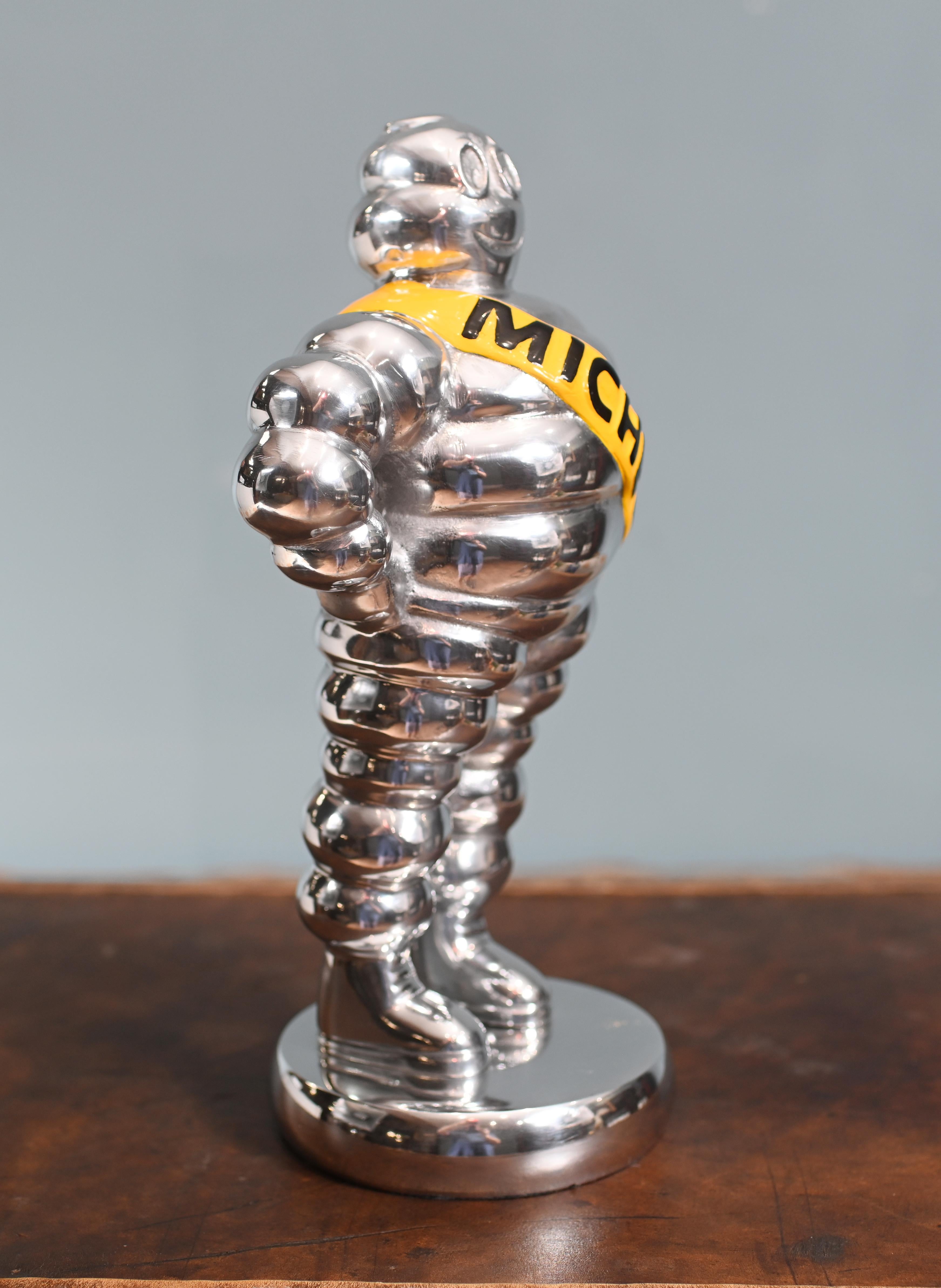 Michelin Man Statue Silver Bibendum French Tire Casting For Sale 5