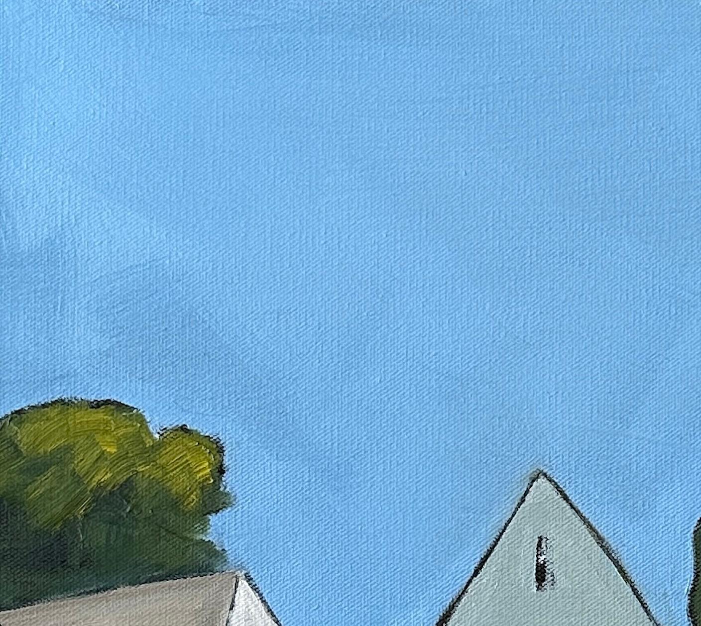 Stille im Dorf – Painting von Michelle Andres