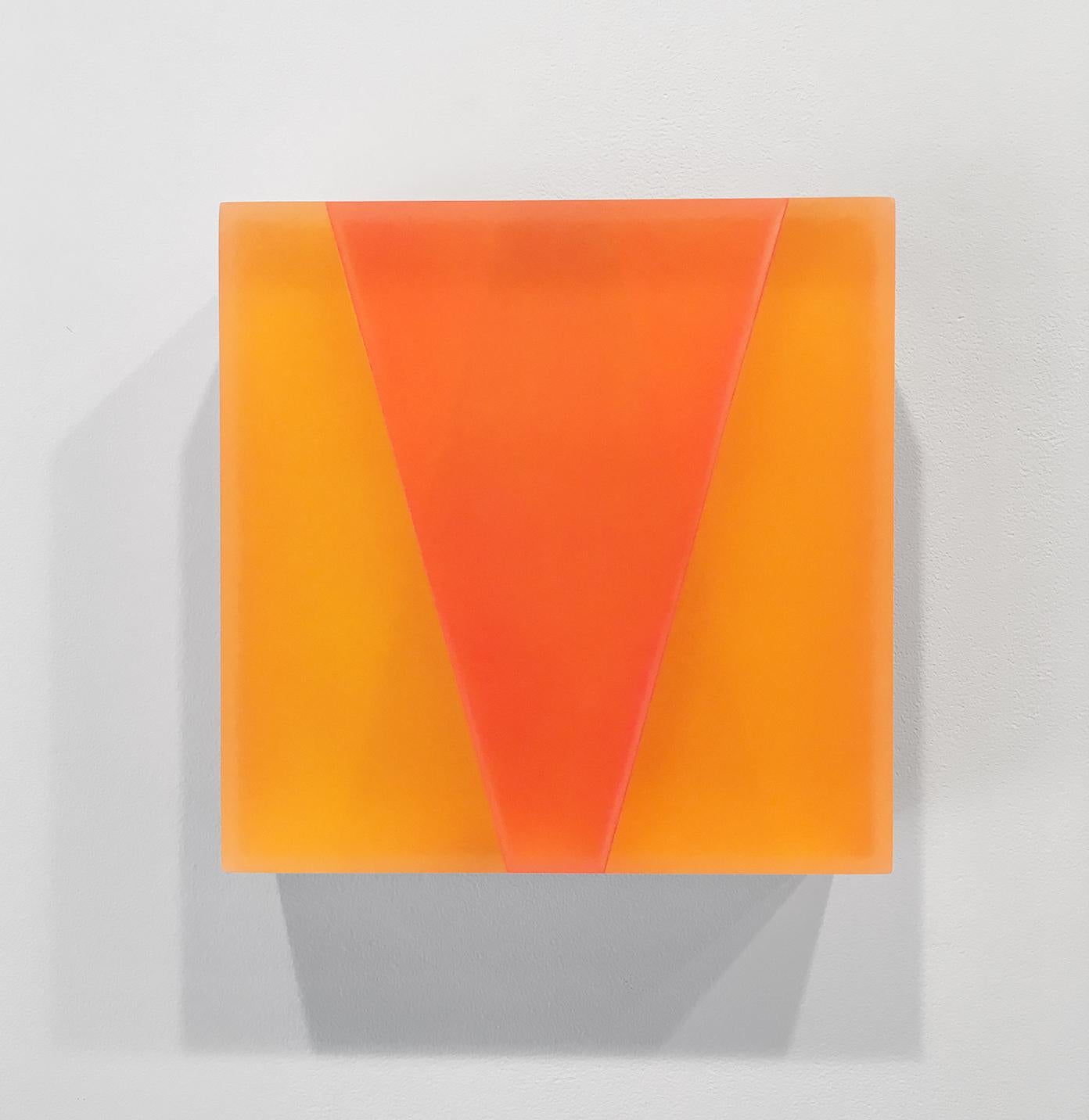 Michelle Benoit Abstract Sculpture - September Sound, Orange