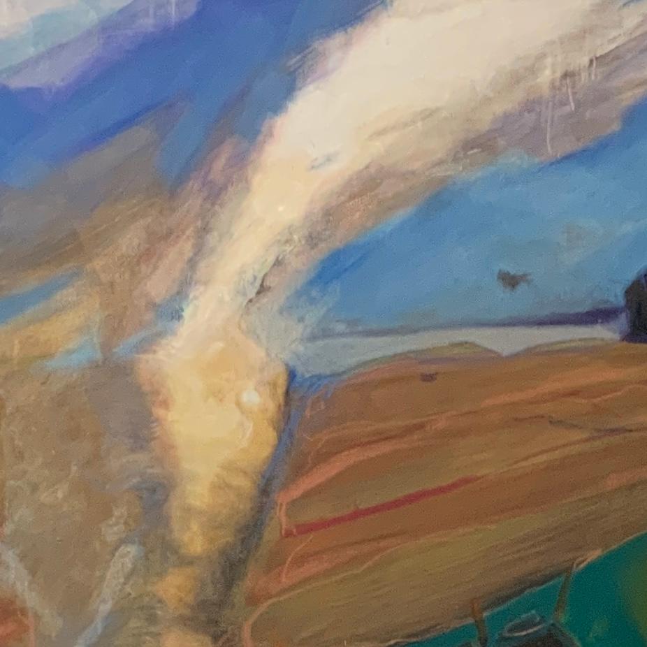 Pittura dell'artista irlandese indiano contemporaneo Olio su tela Flying Nature Freedom in vendita 4
