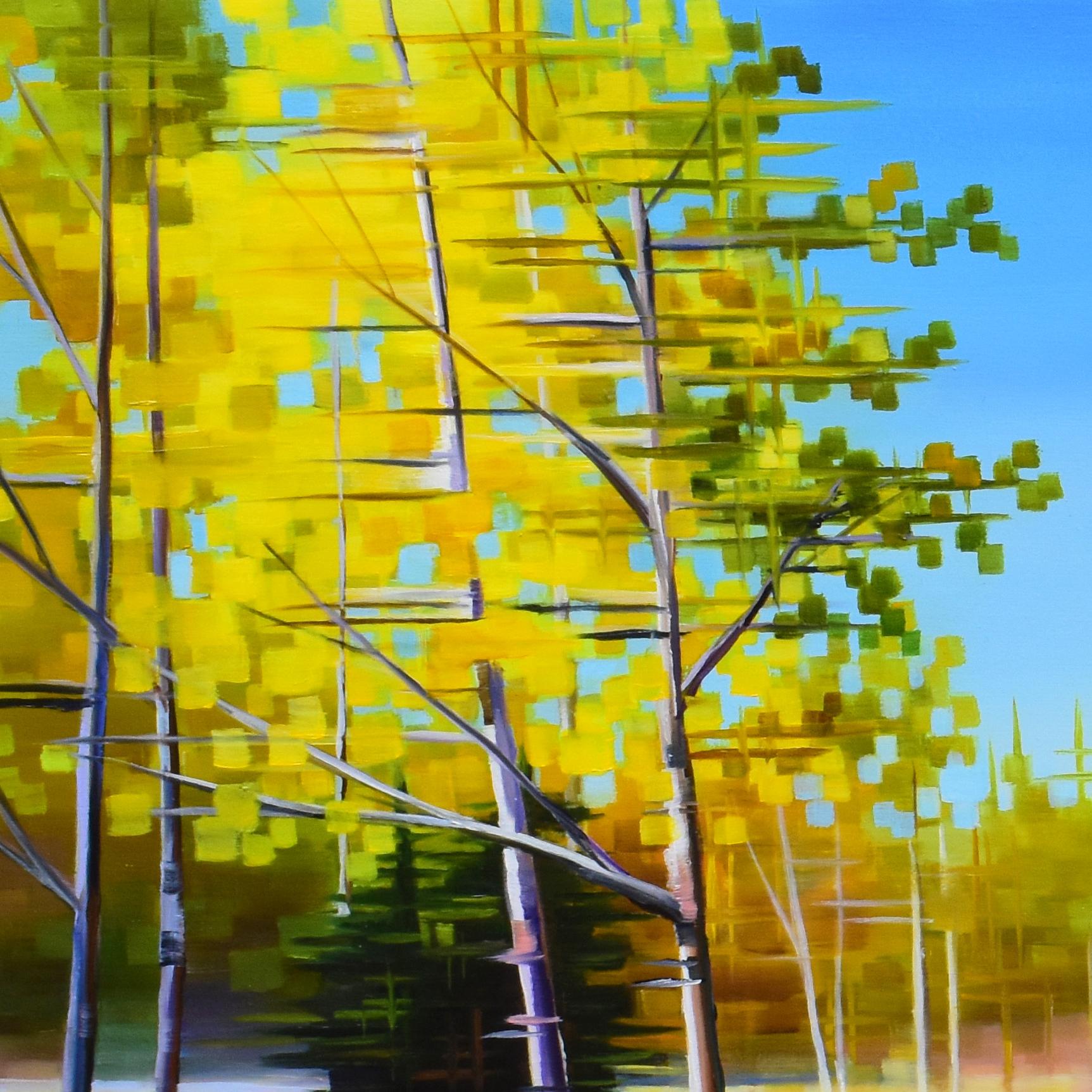 „Herbst Sensation“ – Landschaft, Ölgemälde mit Herbstfarben (Zeitgenössisch), Painting, von Michelle Condrat