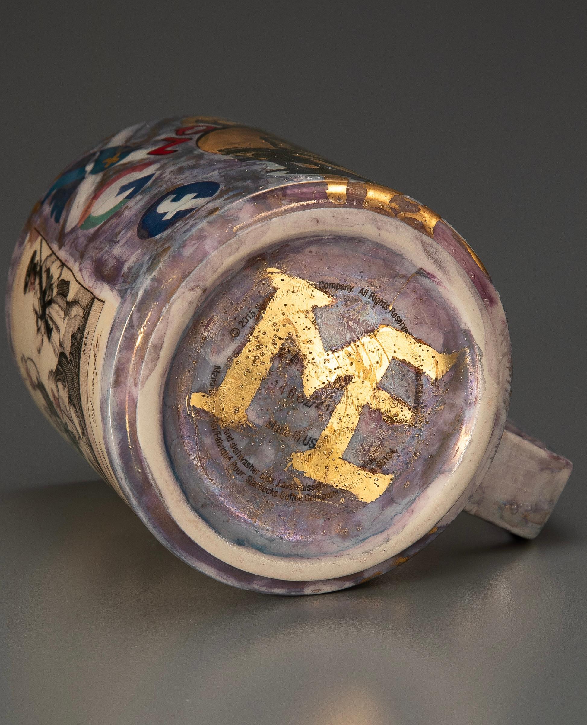 Michelle Erickson Ceramic Art No 45 Trump Esq. Trumped up China series For Sale 1