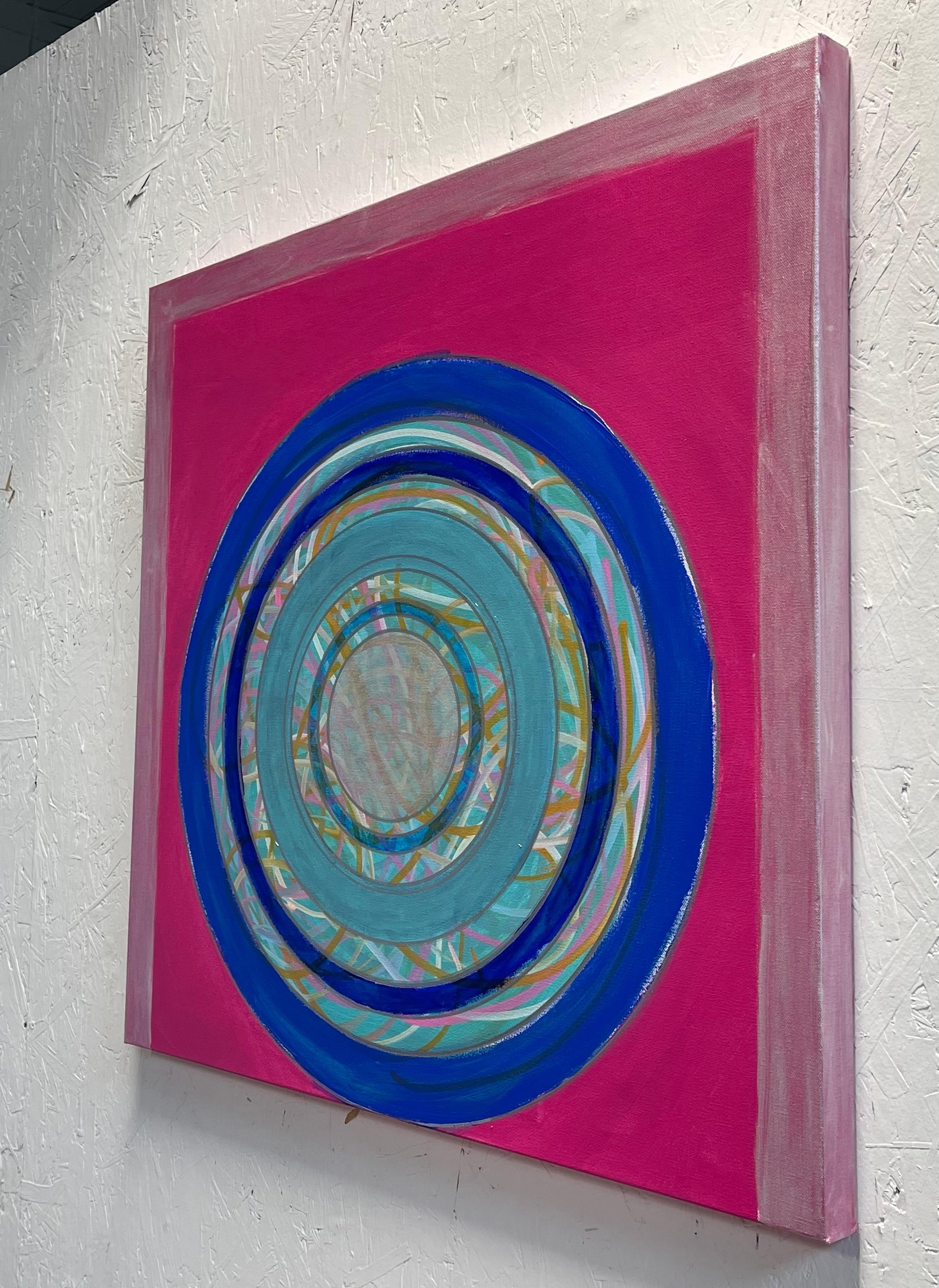 Anche questo colpisce nel segno - Pittura acrilica geometrica astratta - Painting di Michelle Feinberg
