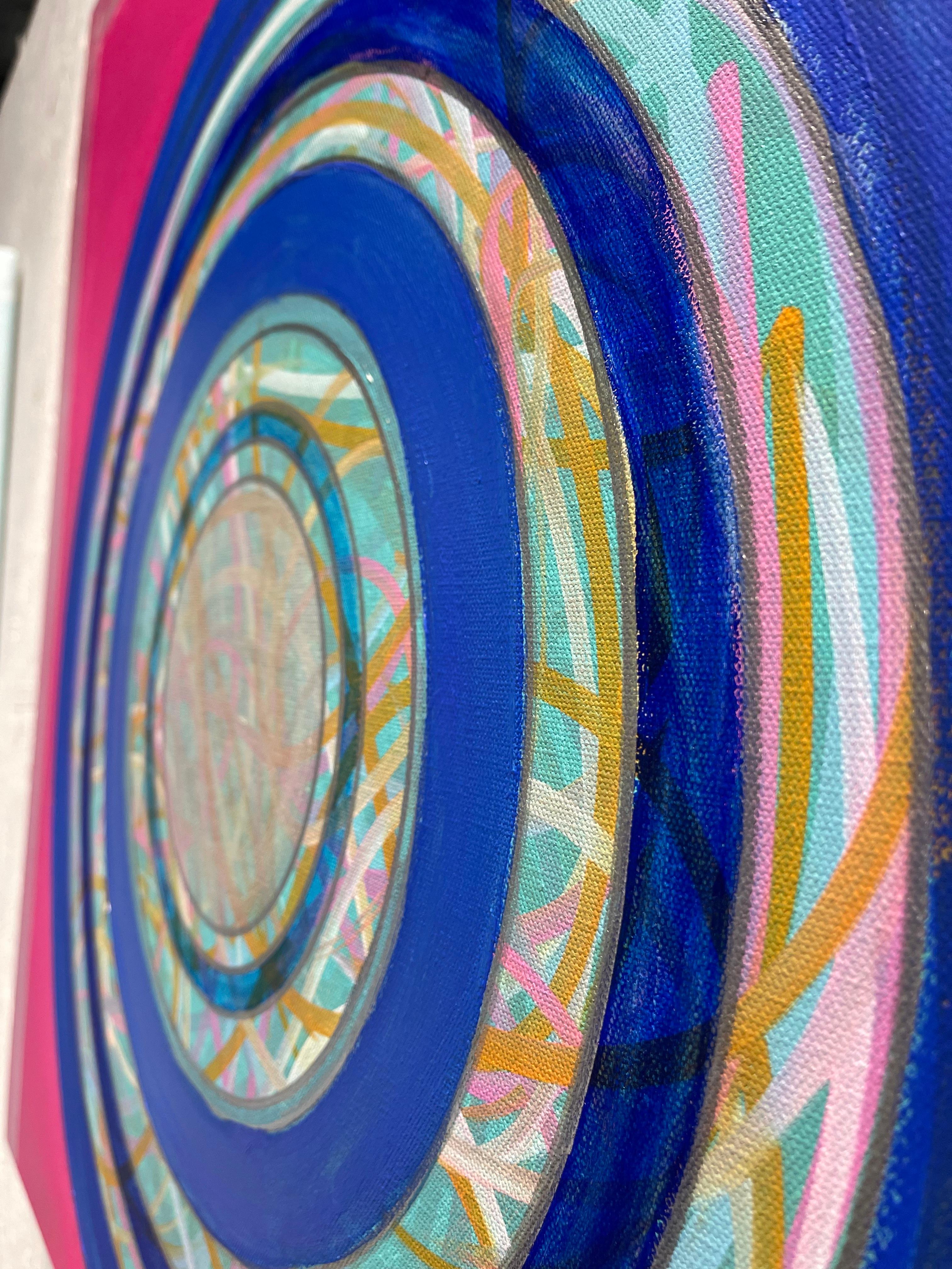 Anche questo colpisce nel segno - Pittura acrilica geometrica astratta - Painting Astrattismo geometrico di Michelle Feinberg