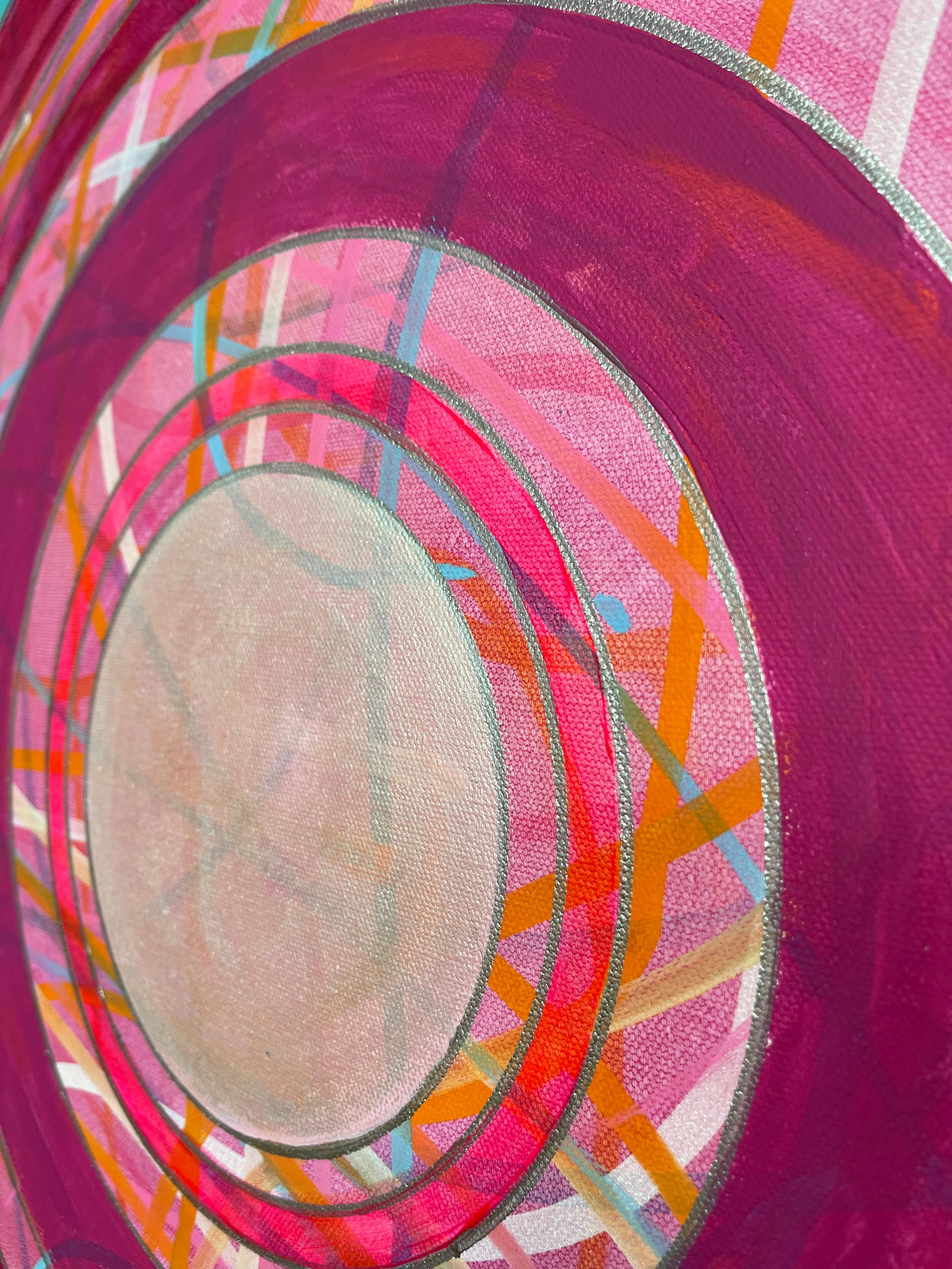 Che colpisce nel segno - Pittura acrilica geometrica astratta - Painting Astrattismo geometrico di Michelle Feinberg