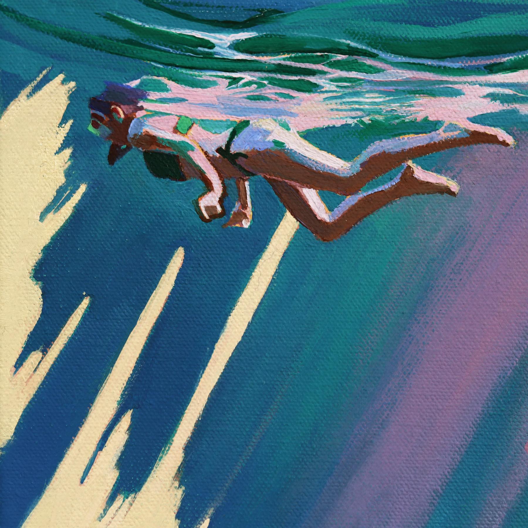Comfort Zone: Study - Buntes Original-Figuratives Ölgemälde auf Leinwand (Zeitgenössisch), Painting, von Michelle Fillmore