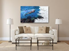 Confront - Large Original Figurative Ocean Oil Painting on Canvas