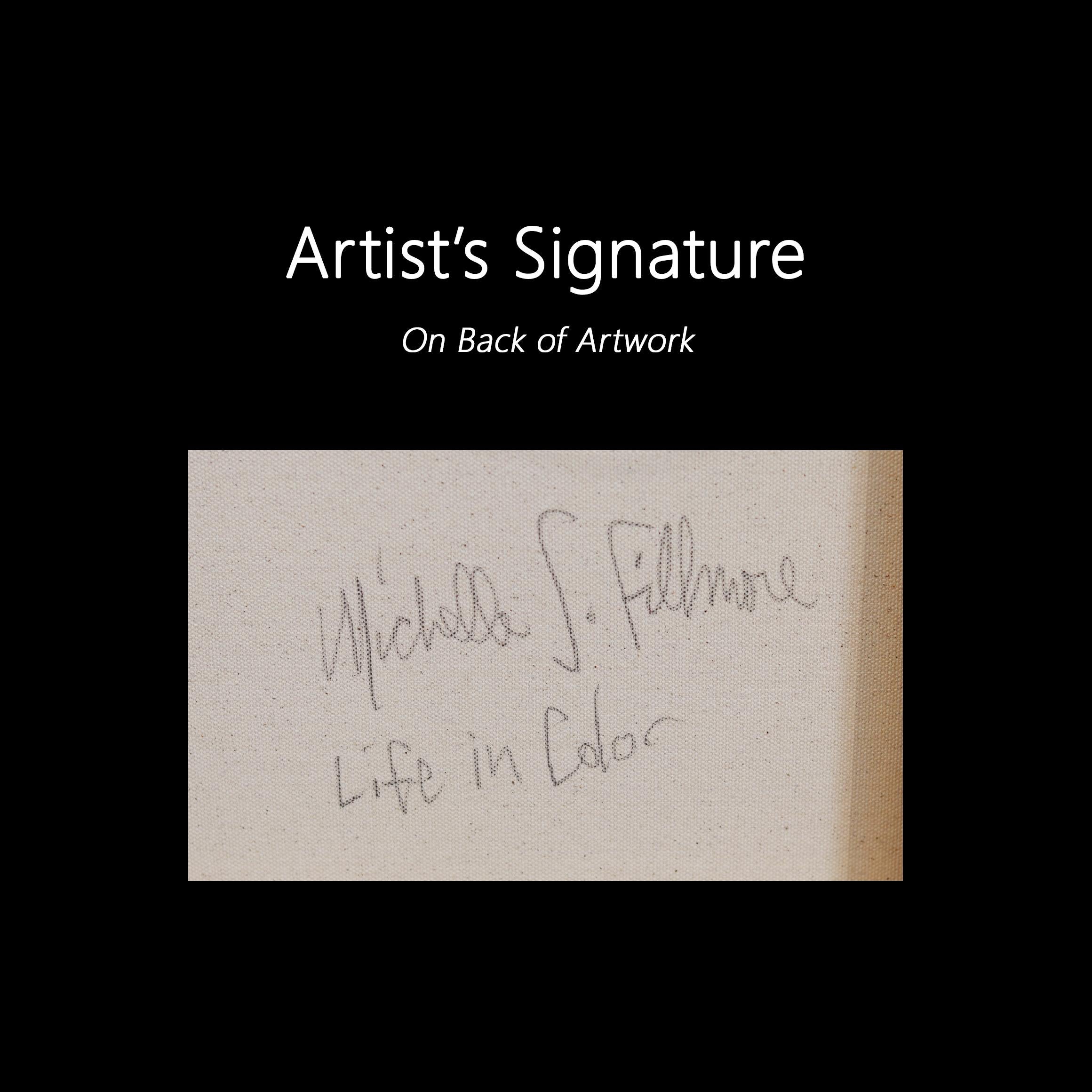 Das Leben in Farbe - Original Abstrakt Bunt Lebendige Vögel Ölgemälde auf Leinwand im Angebot 5