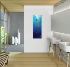 Light - Figurative Ocean Fish Swimming Realism Original Painting