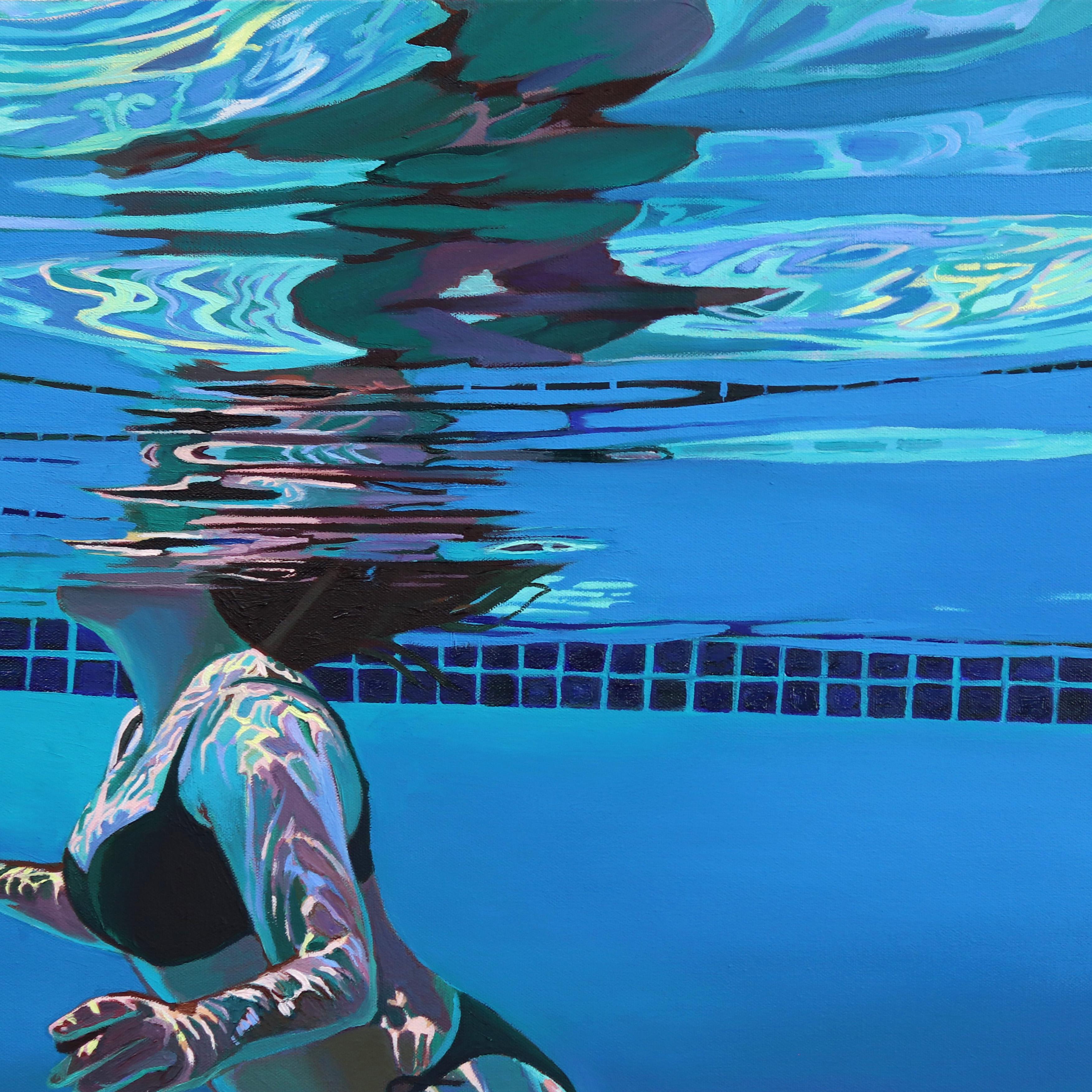 Ripple - Blue Portrait Painting by Michelle Fillmore