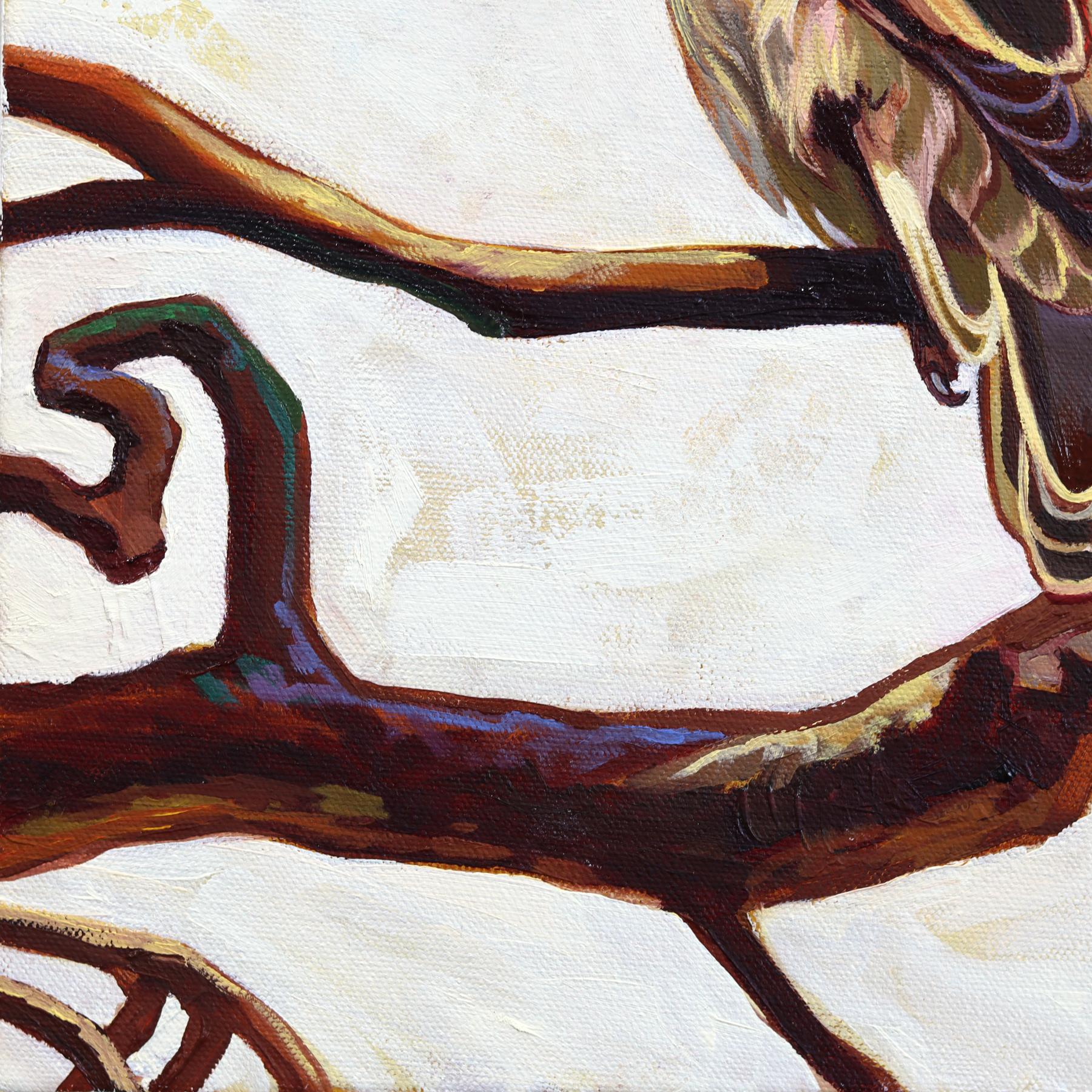 Seeing the Forest - Abstrakte Nature Vögel Stillleben Ölgemälde auf Leinwand im Angebot 3