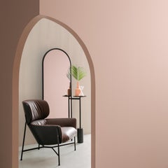 SP01 Michelle Floor Mirror with Black Marquina Marble Tray, Made in Italy