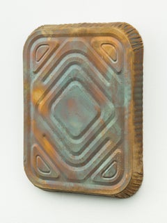 Michelle Grabner, Untitled, 2017, bronze cast from cake pan, 11.25 x 9.25 x 1"