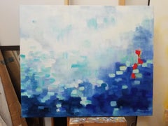 Pittura astratta moderna di Michelle Hénault "Summertime III", 2019