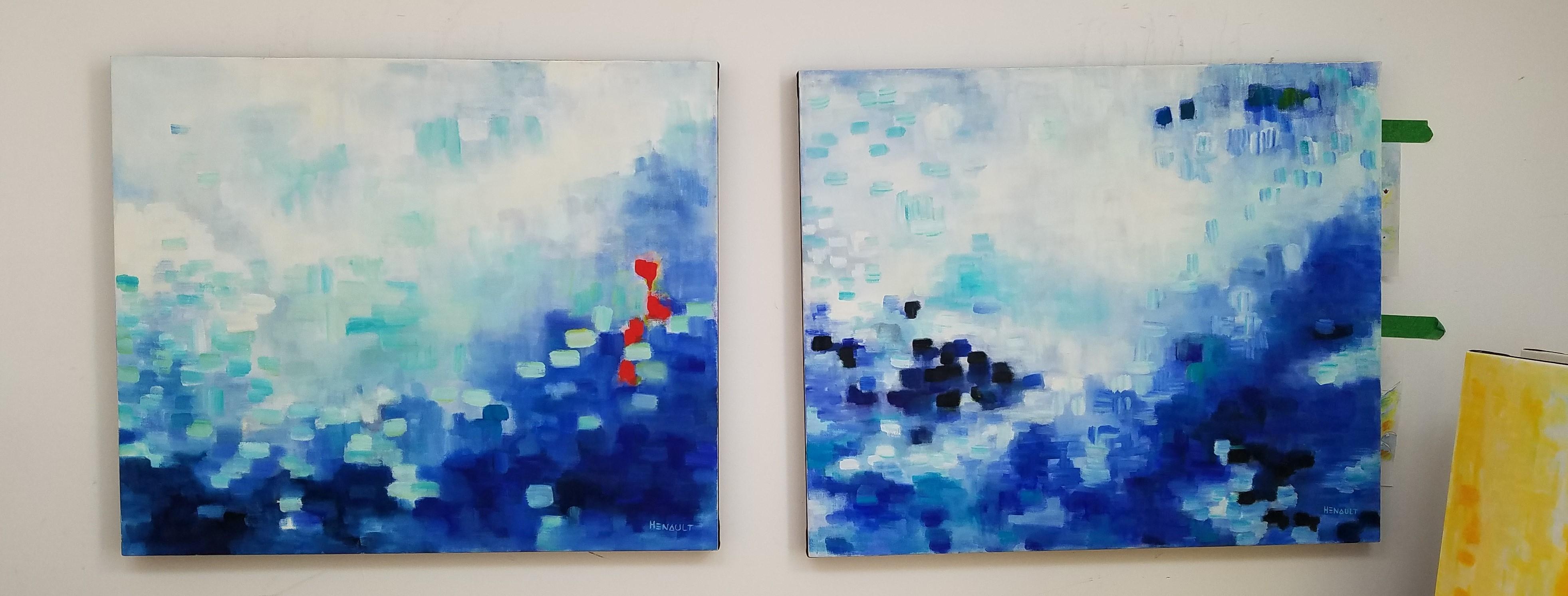 Peinture abstraite moderne « Summertime III » de Michelle Hénault, 2019 Neuf - En vente à Montreal, QC