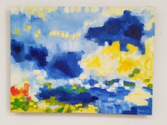 Michelle Hénault Peinture abstraite moderne "Terre Inconnue 1/Unknown Land 1" 2017