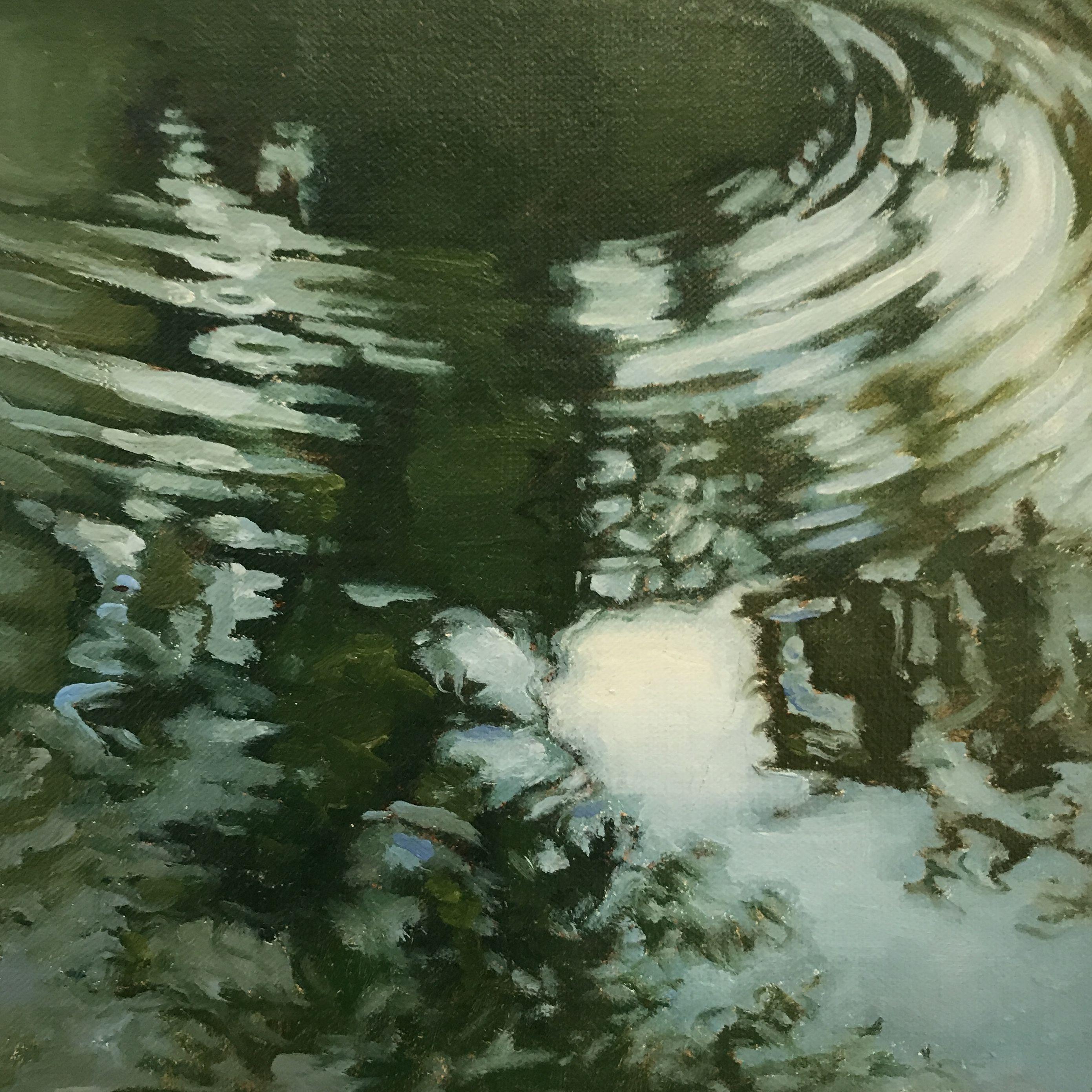 Hobbs Blue, peinture, huile sur toile - Painting de Michelle Howard