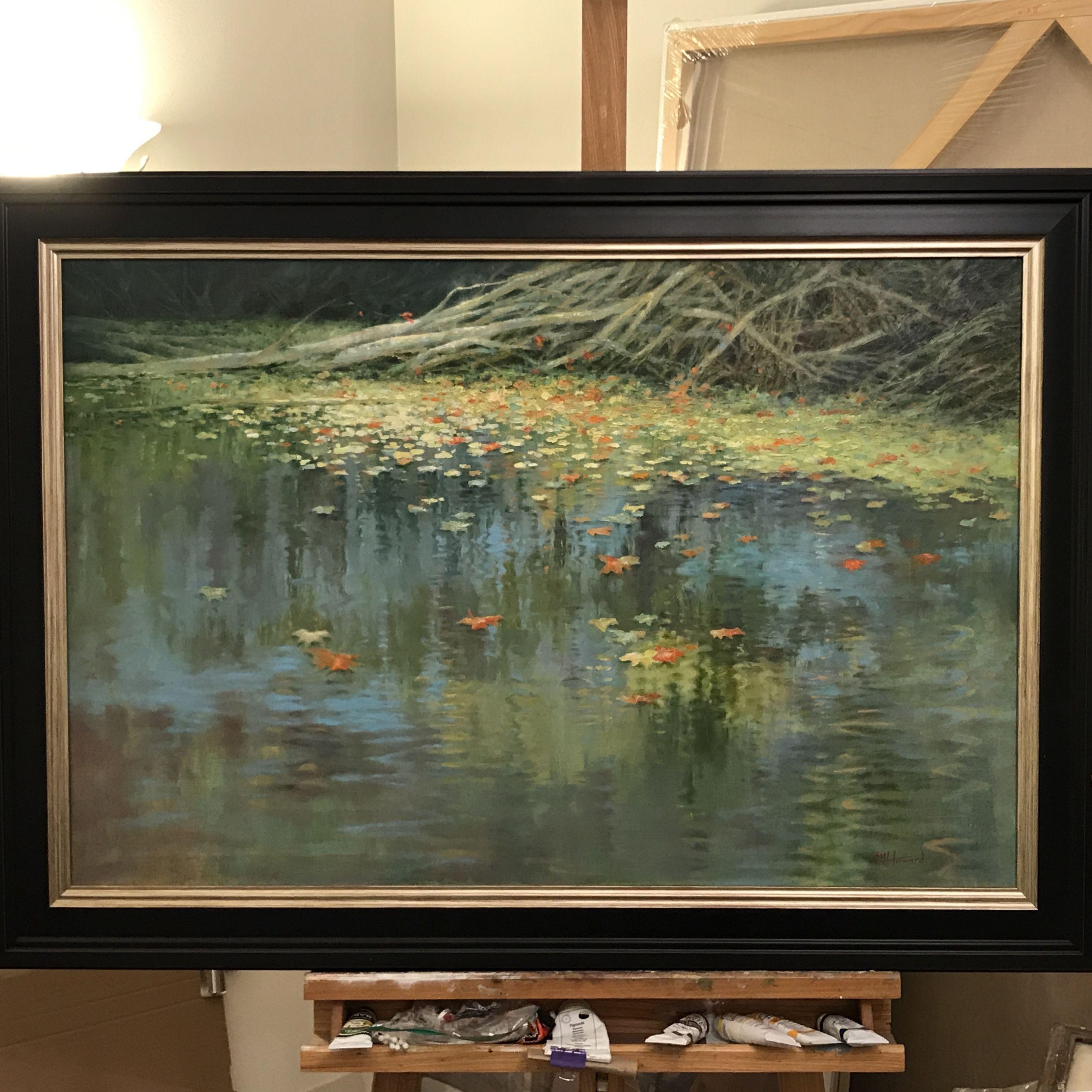 A study of texture and serenity by  Award winning artist, Michelle Howard :: Painting :: Contemporary :: This piece comes with an official certificate of authenticity signed by the artist :: Ready to Hang: Yes :: Signed: Yes :: Signature Location: