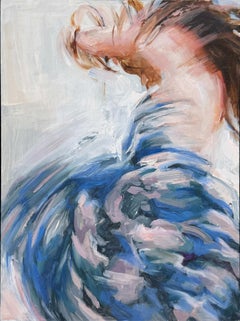 "Blur of Becoming" (2025) Original Abstract Figurative Oil Painting on Board