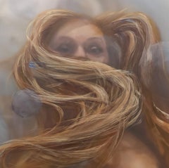 "Desenredar" (2023) de Michelle Jader, Pintura al óleo original sobre panel acrílico