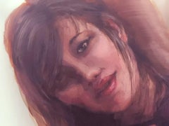 « Will You » (2023) de Michelle Jader, peinture à l'huile originale sur panneau acrylique