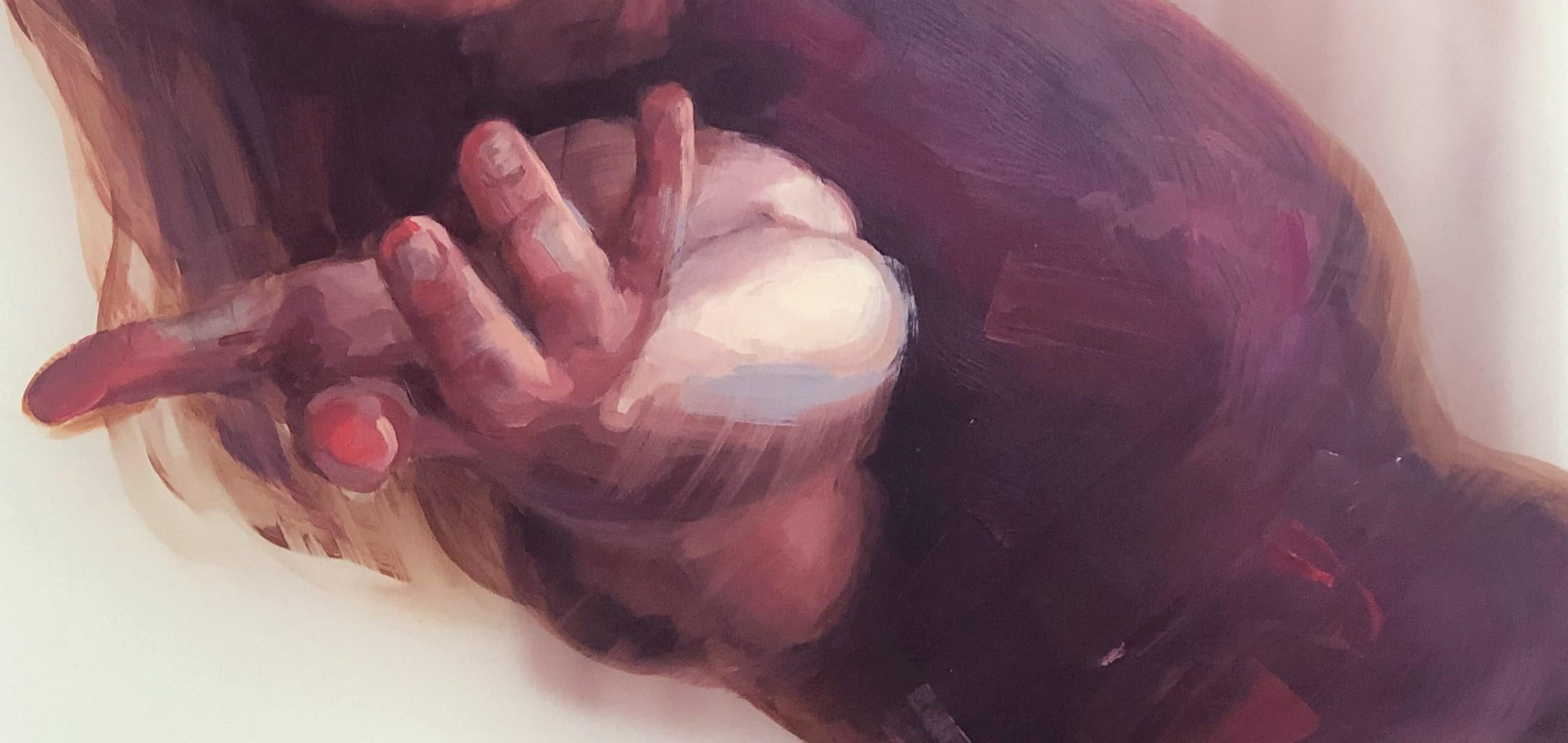 „Will You“ (2023) von Michelle Jader, Original-Ölgemälde auf Acrylplatte im Angebot 2