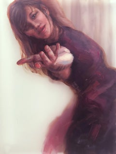 "Will You" (2023) de Michelle Jader, Pintura al óleo original sobre panel acrílico