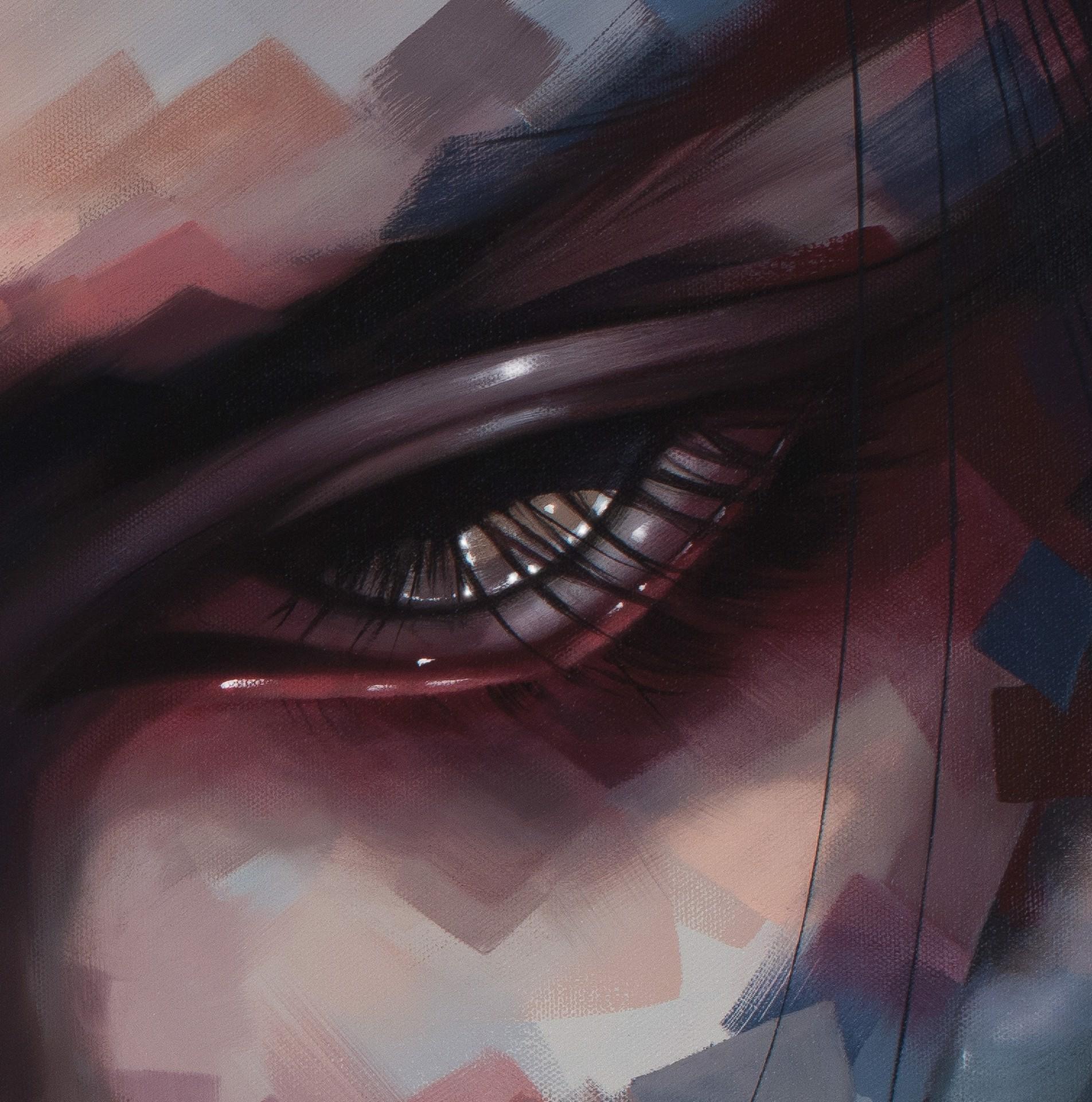 VAMPIRO - Il lento scorrere del tempo - Figurative Painting Nero di Michelle Kohler