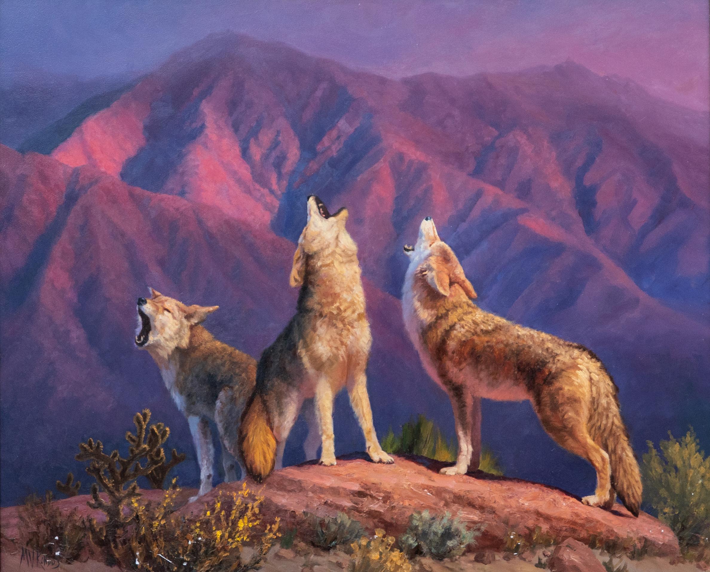 Blues Trio - Realist Painting by Michelle Kondos
