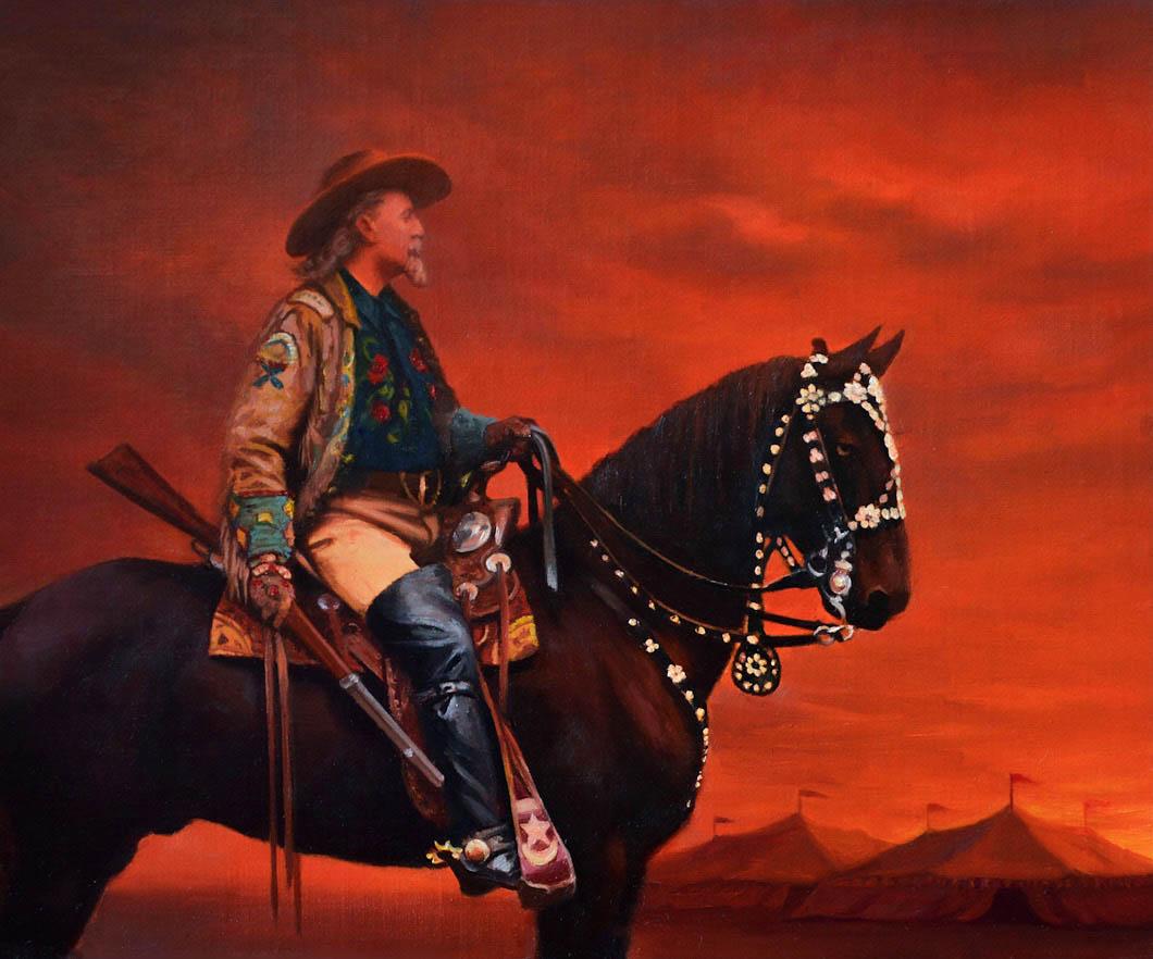 Buffalo Bill - Réalisme Painting par Michelle Kondos