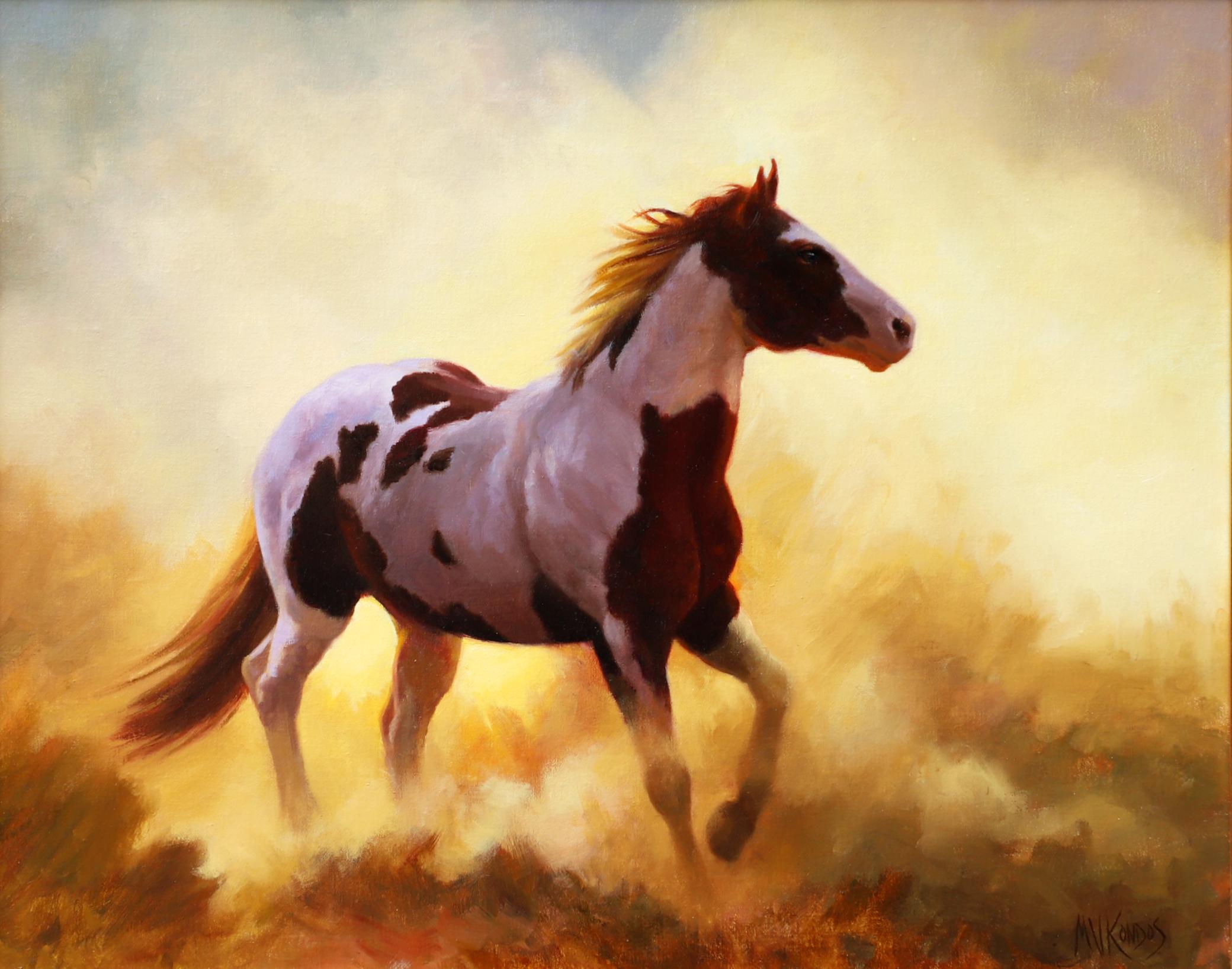 Polvo en el viento - Painting Realista de Michelle Kondos