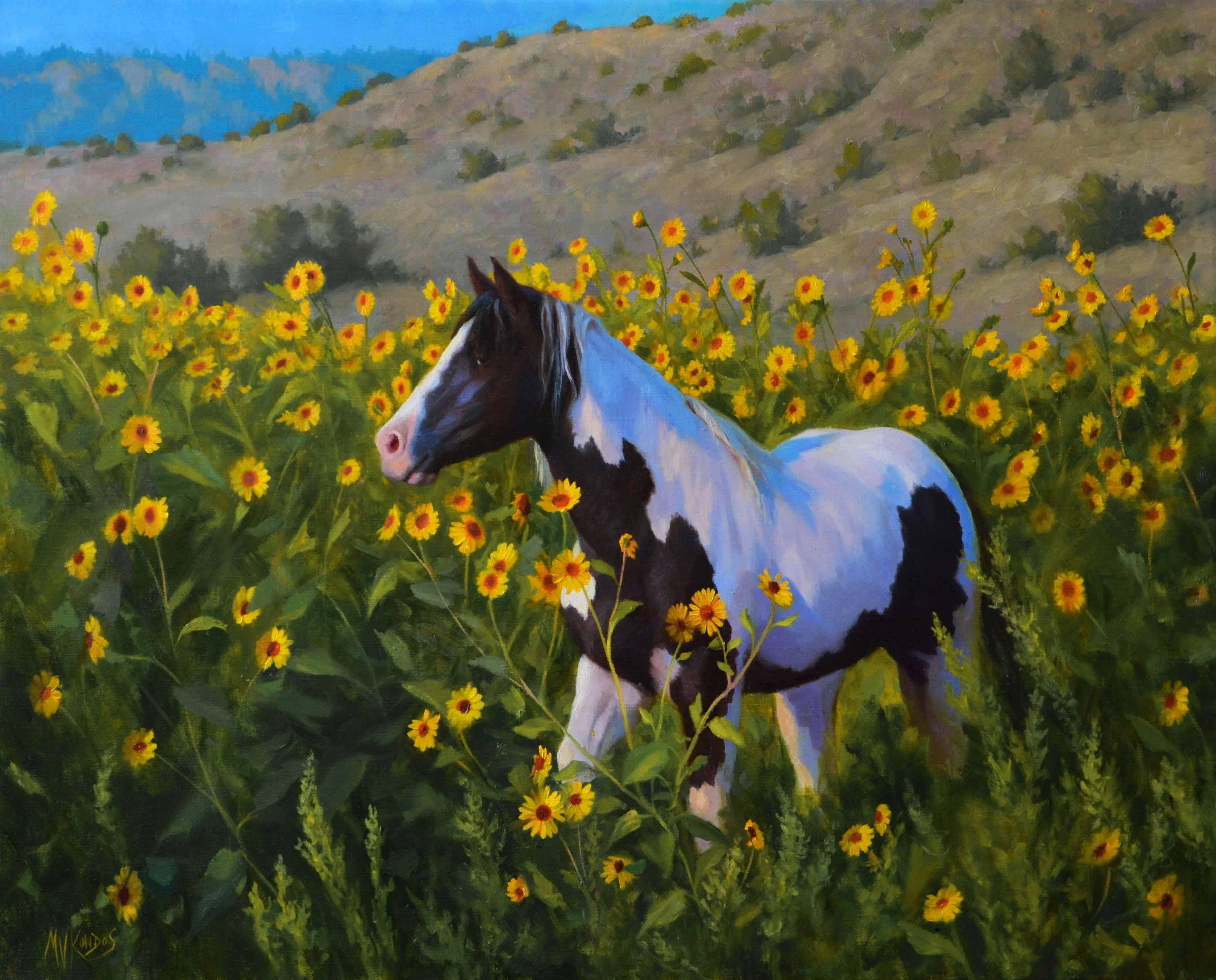 Mustang Sally - Realist Painting by Michelle Kondos