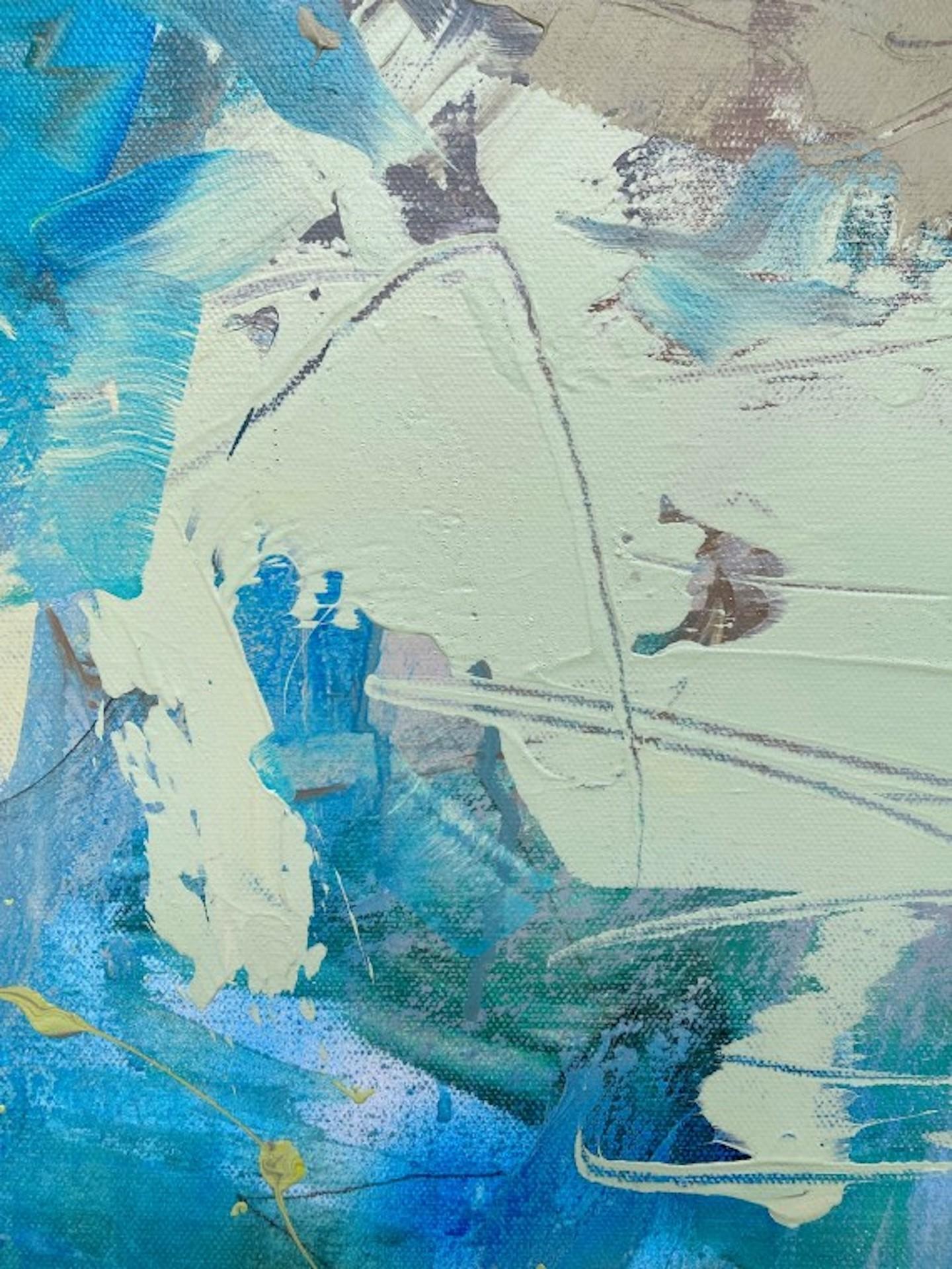 Deeper Still, Michelle Marra, Natura morta astratta originale con paesaggio floreale in vendita 1