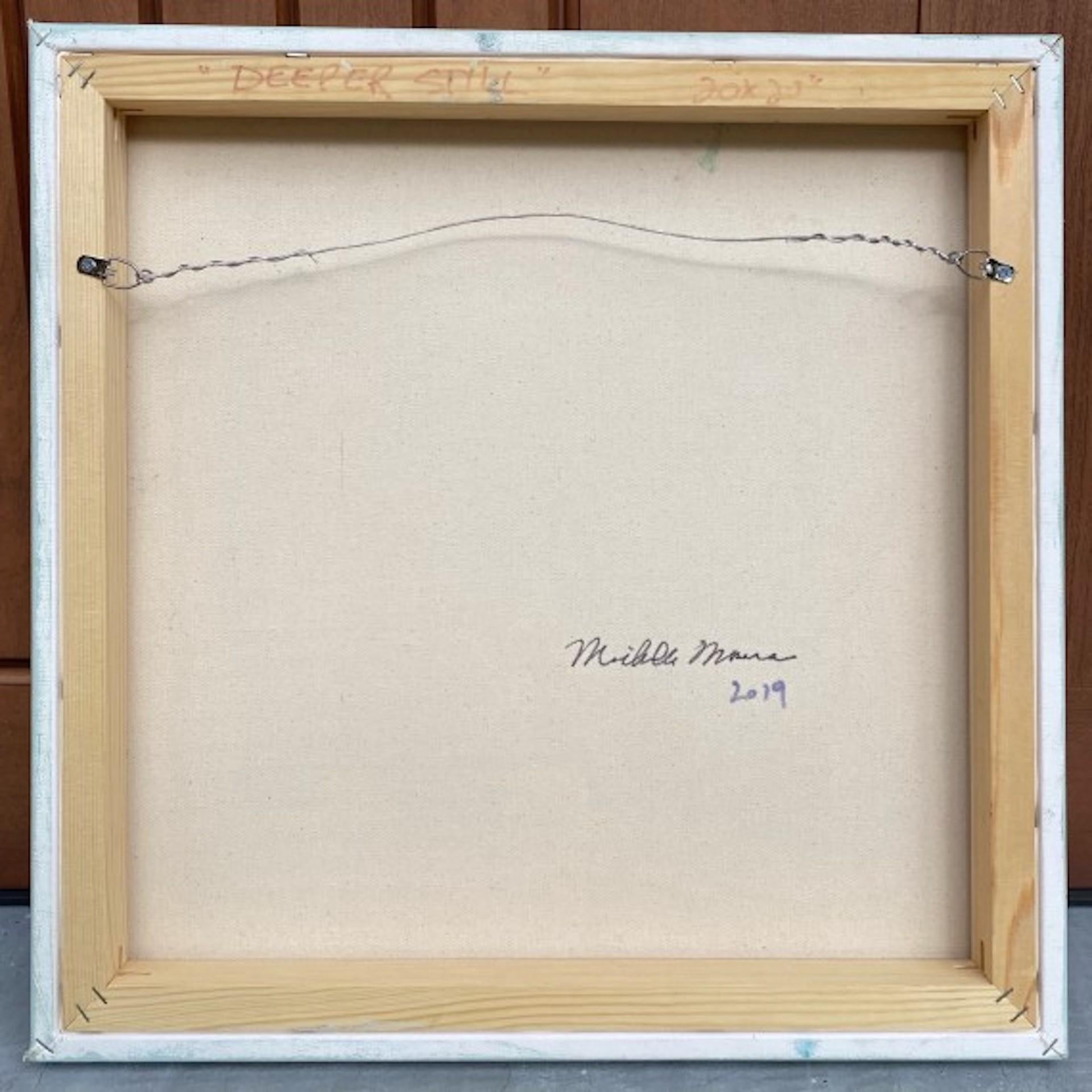 Deeper Still, Michelle Marra, Natura morta astratta originale con paesaggio floreale in vendita 5