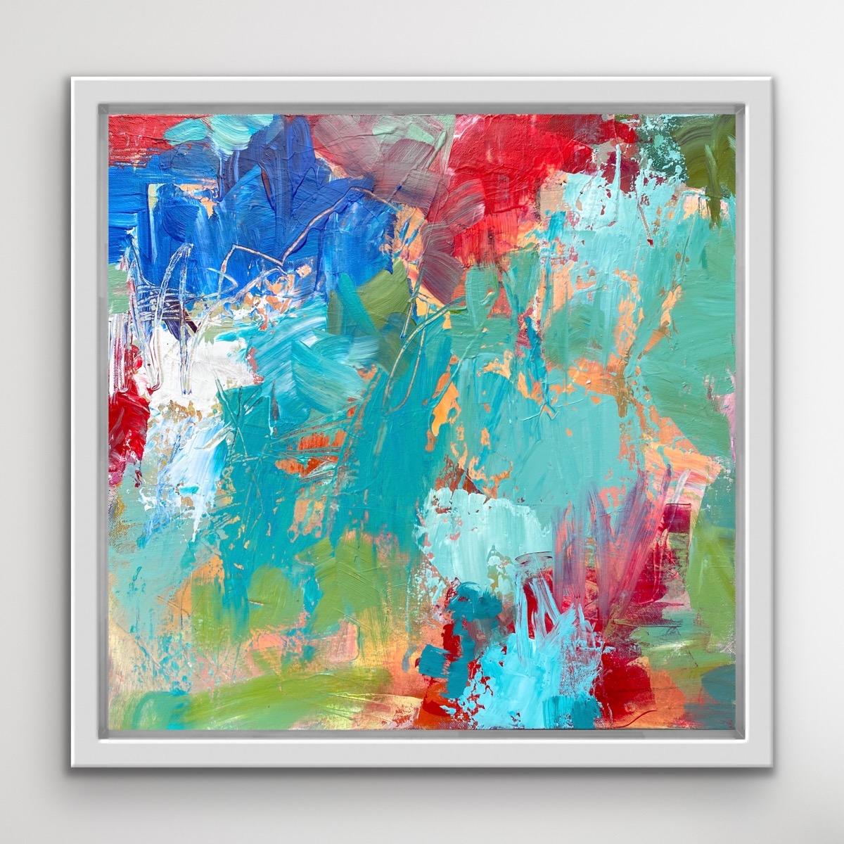 Jubilation, Abstract Painting, Bright Layered Art, Medium Art for Large Spaces For Sale 1