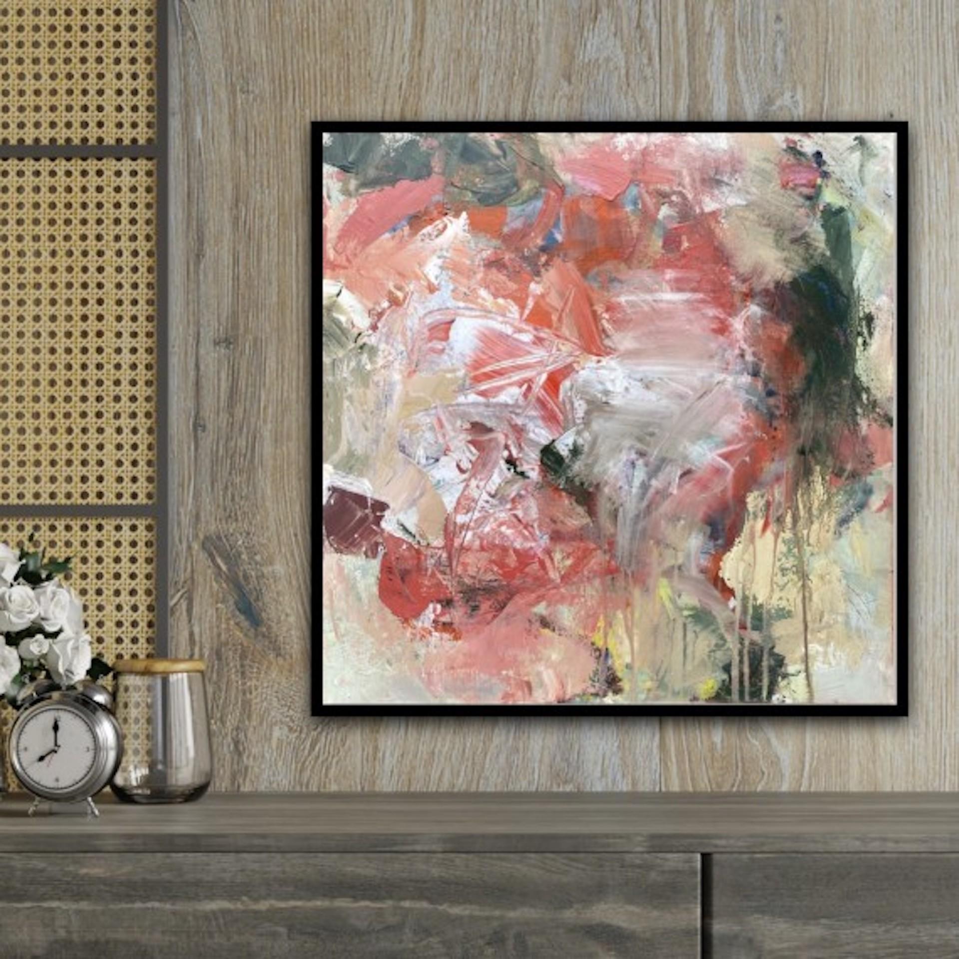 Warm Embrace, Michelle Marra, Original Painting, Abstract Floral Art, Affordable 1