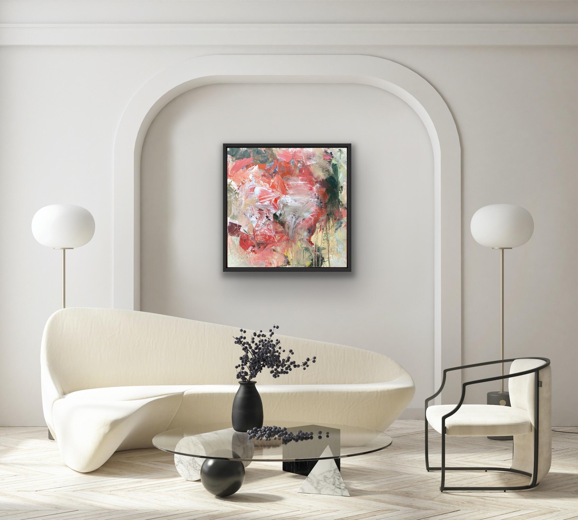 Warm Embrace, Original Abstract Painting, Abstract Floral Art, Affordable For Sale 5