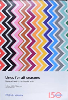 Lines For All Seasons, London Underground Poster by Michelle Mason