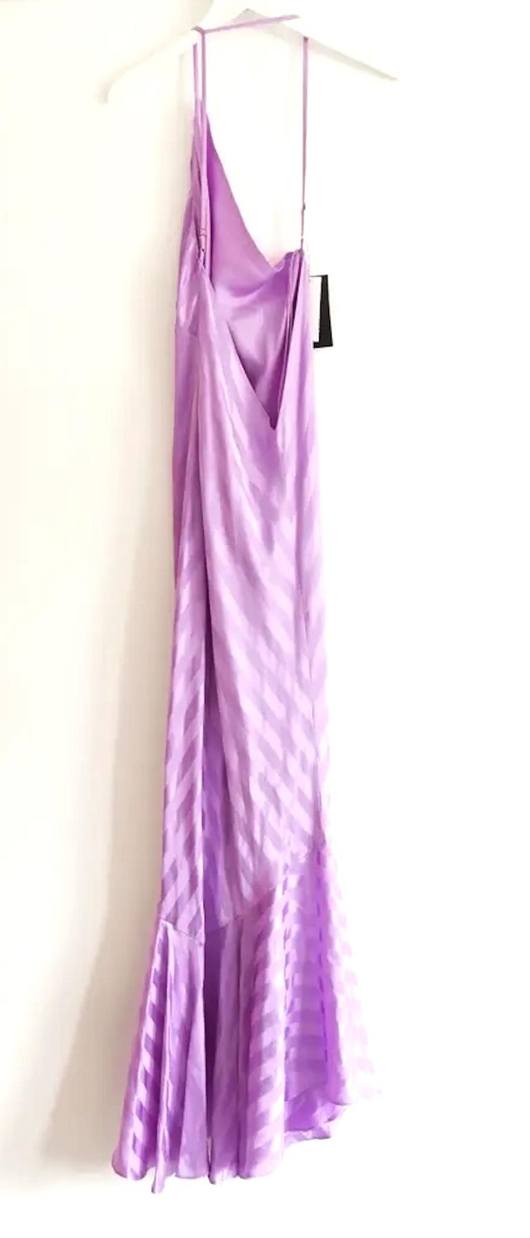 michelle mason purple silk dress Michelle Mason Cutout Detail Gown | Purple